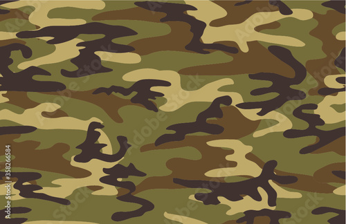Camouflage seamless pattern. Four colors. Military print.