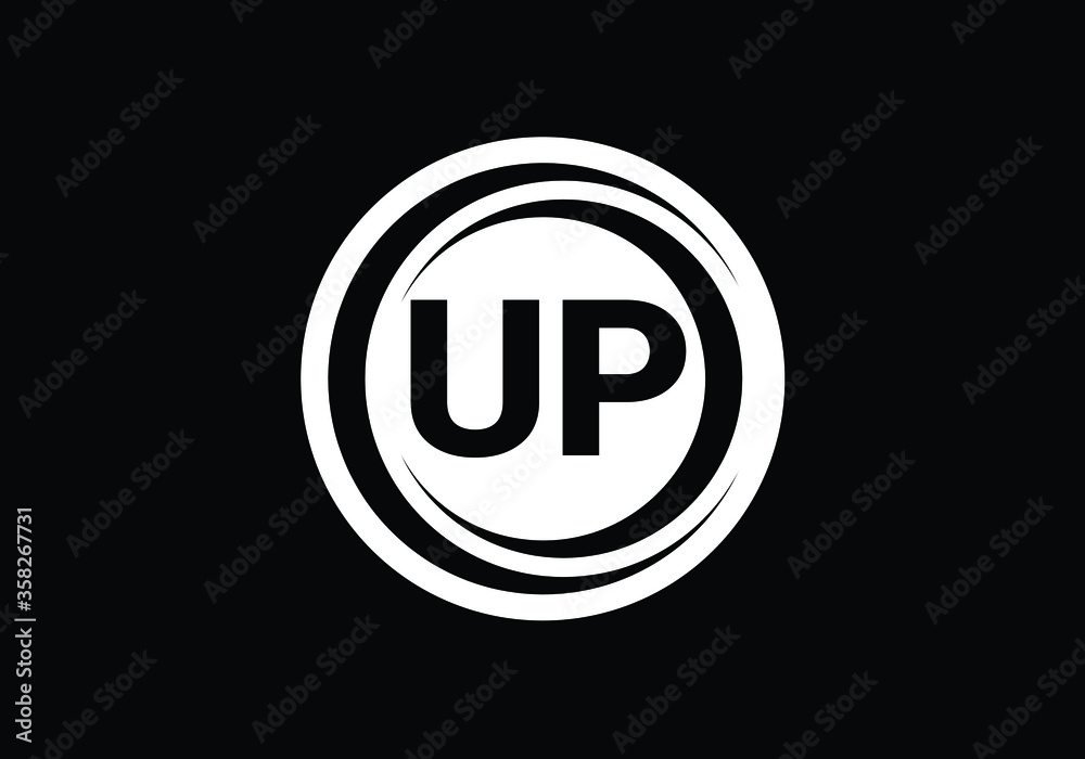 Initial Monogram Letter U P Logo Design Vector Template. UP Letter Logo Design Initial Monogram Letter U P Logo Design Vector Template. UP Letter Logo Design