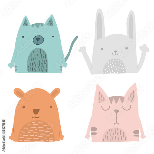 Cute funny clipart vector illustration. Can be used for children book, scrapbooking, stickers, other. Concept for children print.