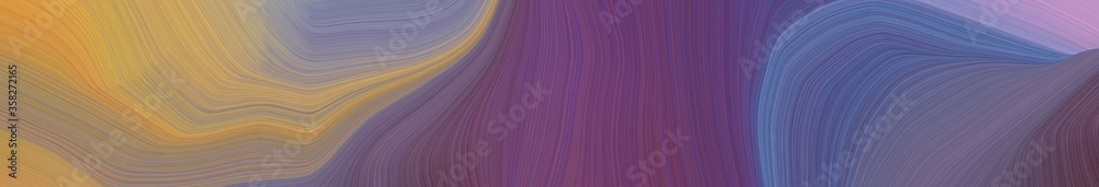 wide colored background banner with old lavender, dark khaki and gray gray color. curvy background design