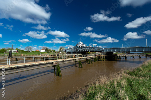 Sutton Bridge, Lincolnshire, UK, April 2014, Sutton Bridge Crosskeys Swing Bridge photo