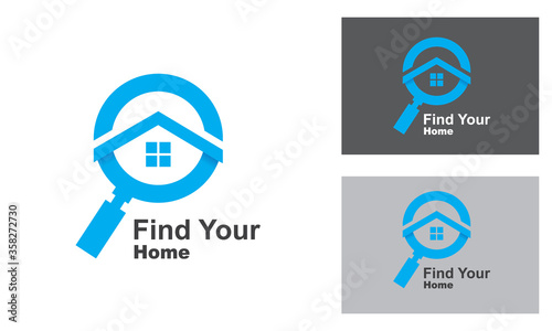 Find Your Home Logo Design Template- Flat Logo Design- Minimalist Logo- Real Estate Logo For home developer Company And Other Company.