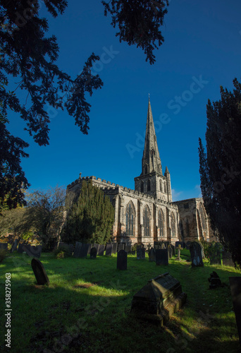 Ashbourne, Derbyshire, UK: October 2018: Saint Oswalds Parish Church photo