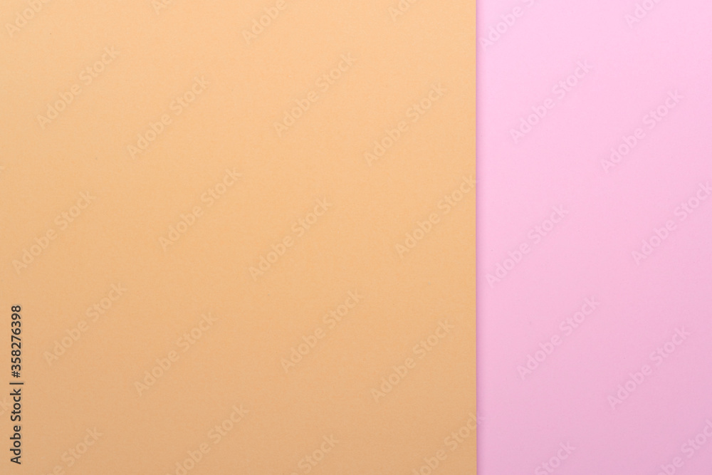 Pastel orange and pink paper color for background.