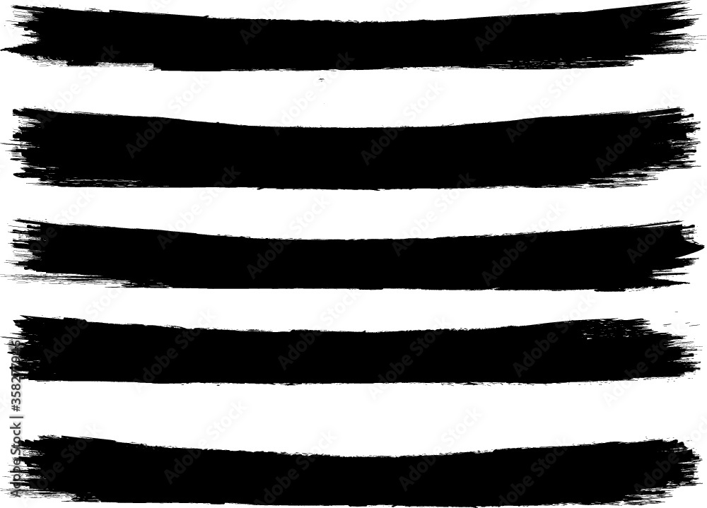 Grunge Paint stripe . Vector brush Stroke . Distressed banner . Black isolated paintbrush collection . Modern Textured shape . Dry border in Black . Grunge Paint stripe . Vector brush Stroke . Distressed banner . Black isolated paintbrush collection . Modern Textured shape . Dry border in Black .