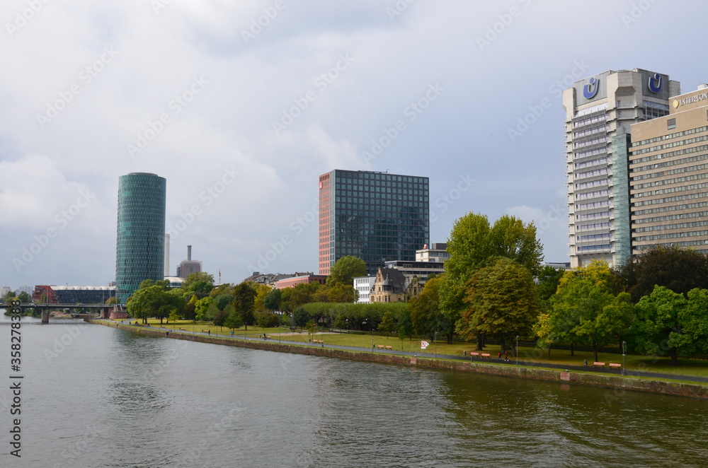 Financial district in Frankfurt am Main, Germany