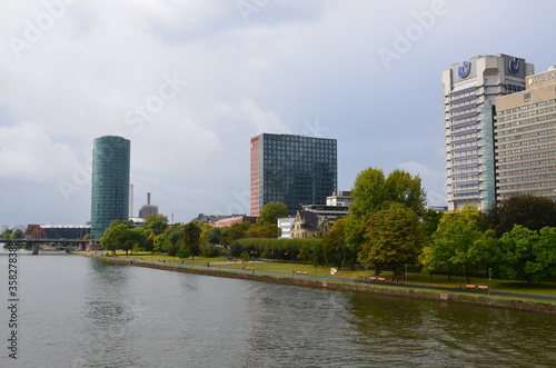 Financial district in Frankfurt am Main, Germany