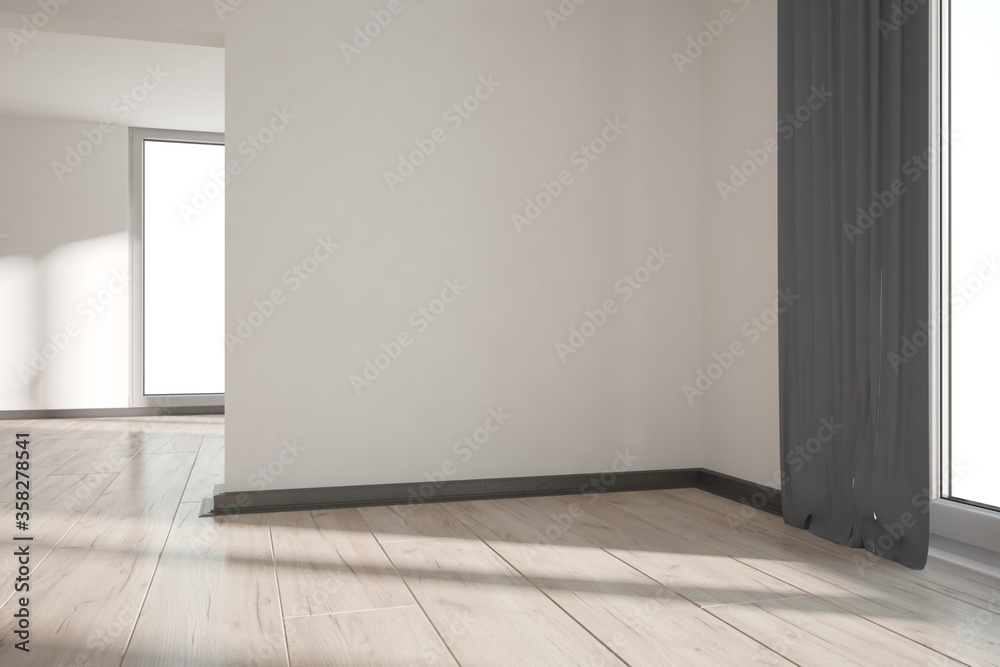 custom made wallpaper toronto digitalmodern  room with black curtains interior design. 3D illustration