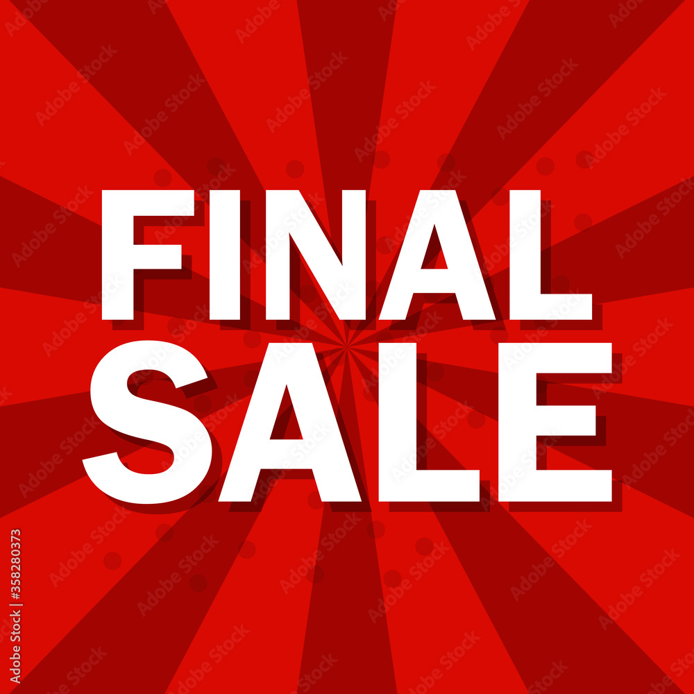 Red background final sale banner .Vector design Red background final sale banner .Vector design