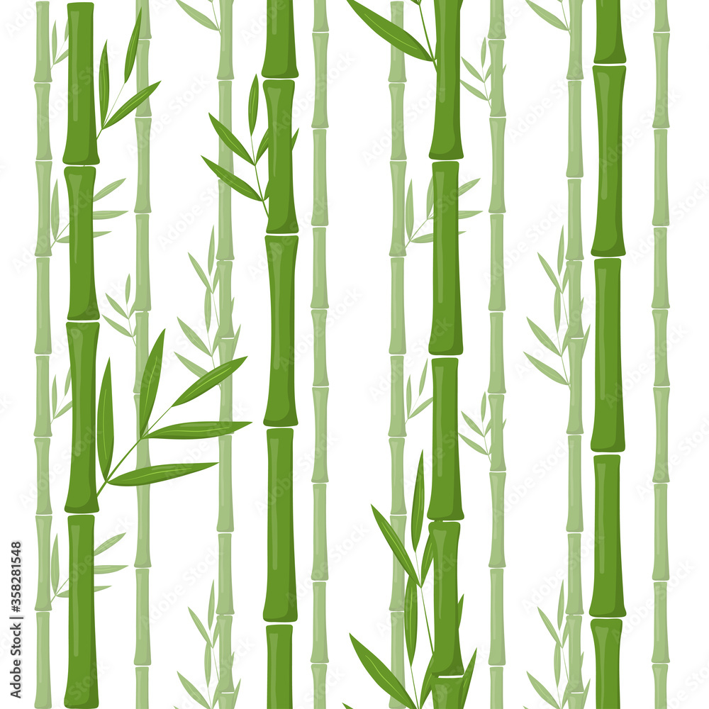 Naklejka Zielony bambus bezszwowe tło wzór