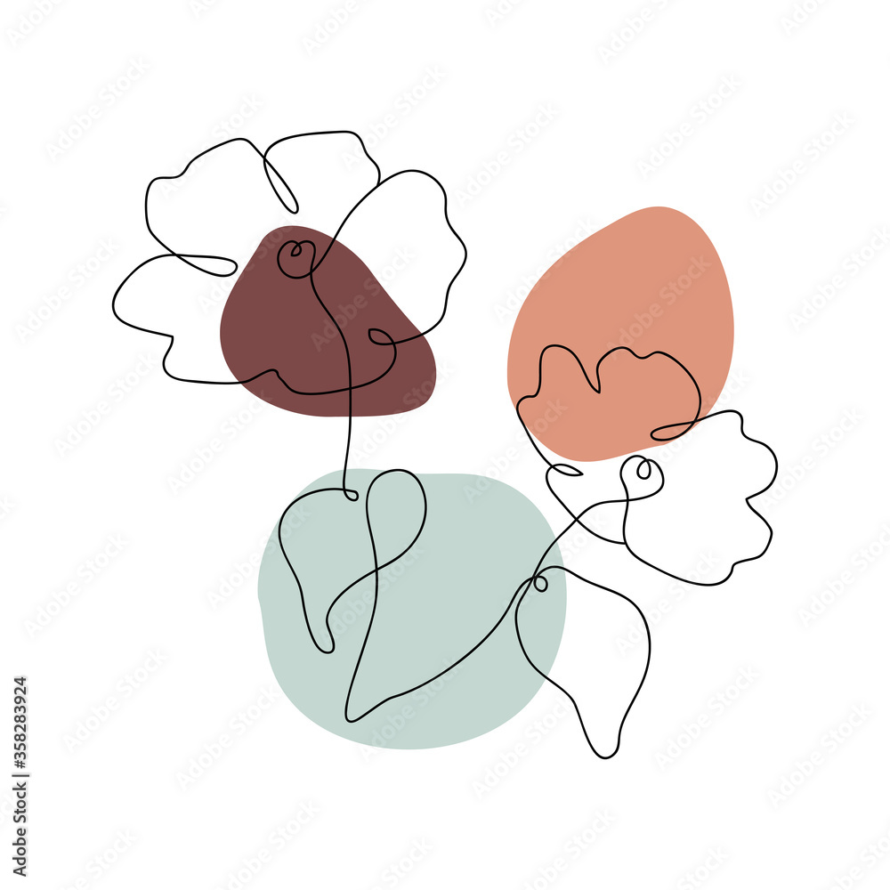 Leaves icon Line art. Abstract minimal flora design for cover, prints, fabric and wallpaper. Vector illustration. Leaves icon Line art. Abstract minimal flora design for cover, prints, fabric and wallpaper. Vector illustration.