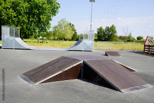 skatepark ramps leisure steel and wooden equipment