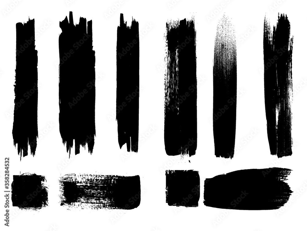 Vector Grunge Elements Set . Halftones , Corners , Splats , Brush Strokes , Textures and Ink Blots for your Design .