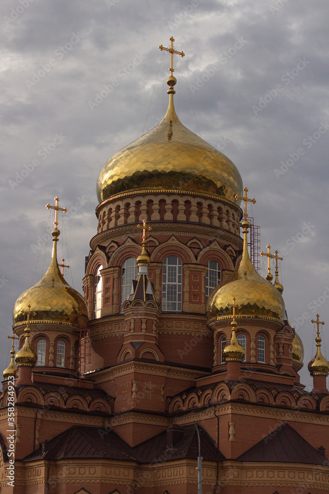 orthodox russian temple golden