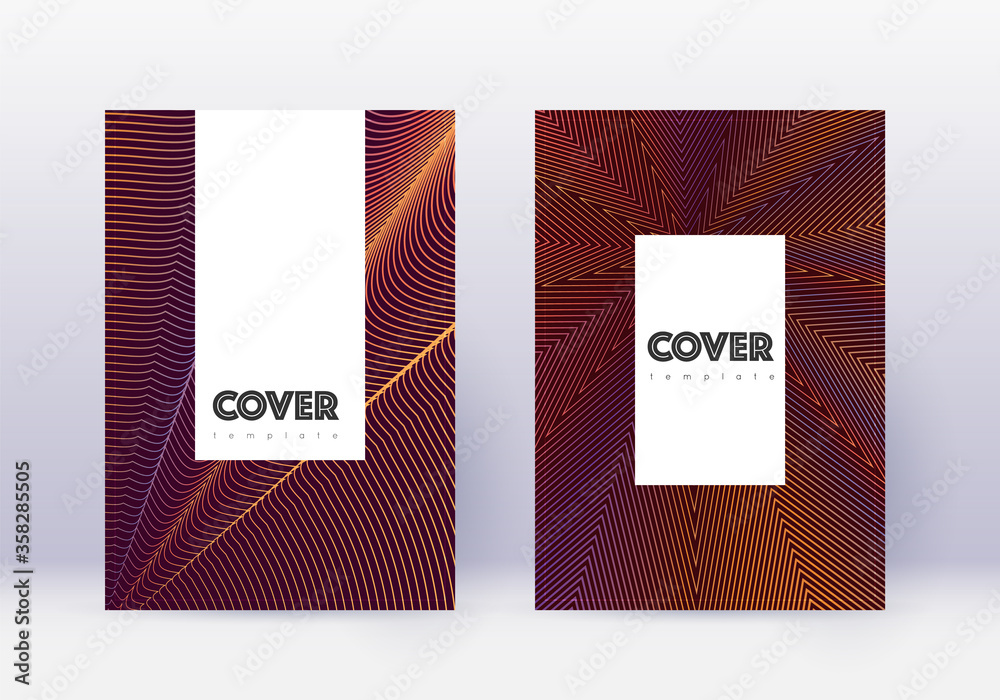 Hipster cover design template set. Orange abstract Hipster cover design template set. Orange abstract