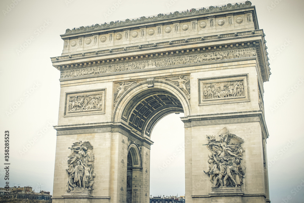 Triumphal Arch (Arc de Triomphe), Paris, France