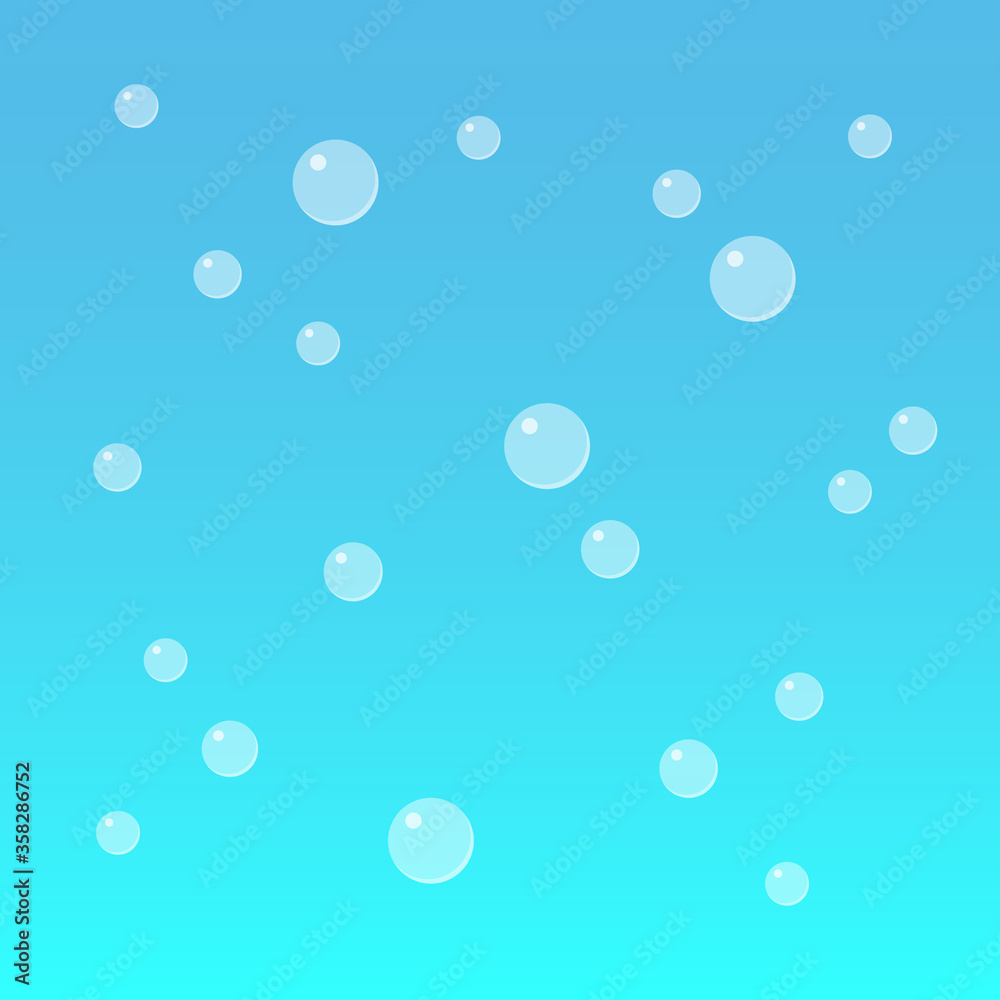 Bubbles in flat style