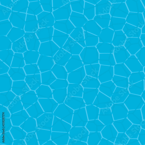 Water pattern. Calm relaxing clear pool top level. Copy space surface water texture for background. Flat vector illustration for travel banners, cards, swimming pools and hotel advertisement materials