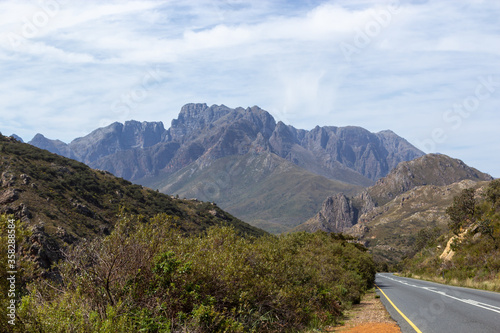 Landscape on Du Toitskloof Pass, Western Cape, South Africa photo