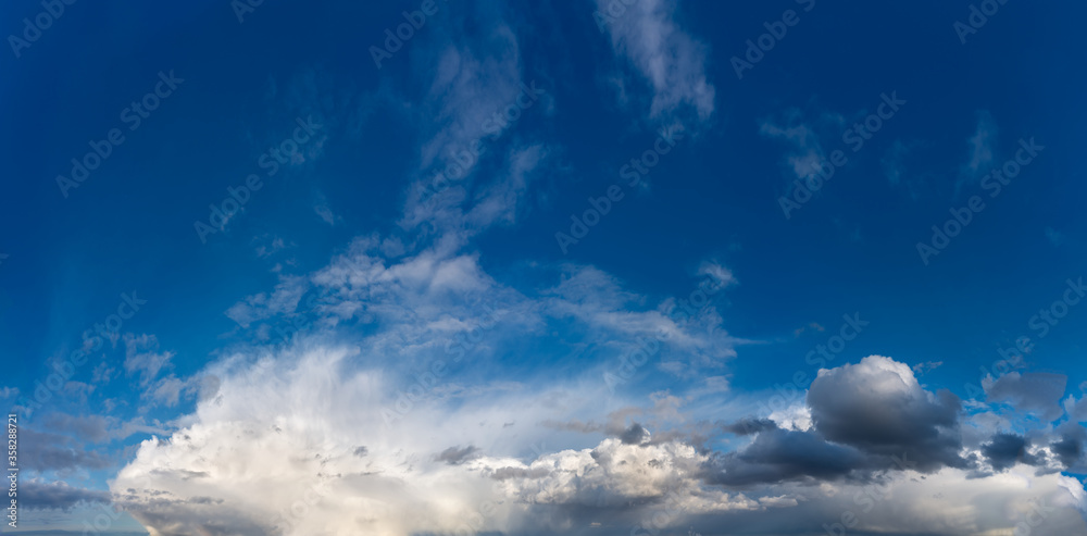 Fantastic clouds against blue sky, panorama Fantastic clouds against blue sky, panorama