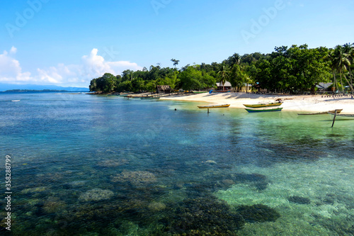 Yenbuba village in Raja Ampat District, West Papua Province  of Indonesia is a place where visitor can snorkeling.