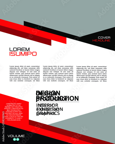 Red and Black Business Brochure flyer Design A4 Template