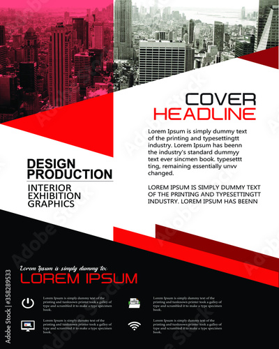 Red and Black Business Brochure flyer Design
