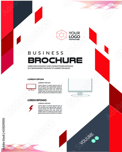 Red Black and White Creative Simple Blue Flyer A4 Template