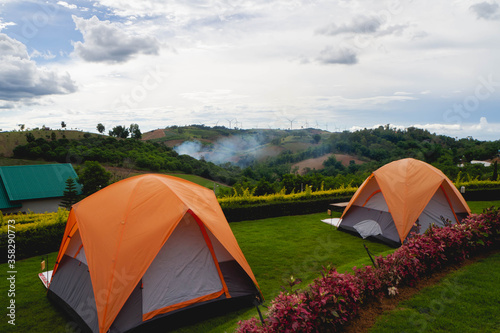 Orange tent