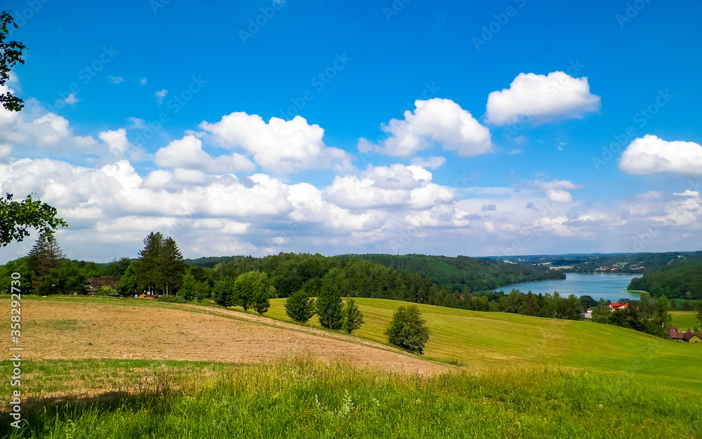 View of beautiful Ostrzyckie Lake, Kashubia, Poland. View of beautiful Ostrzyckie Lake, Kashubia, Poland.