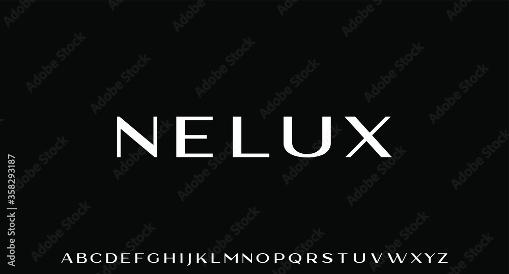 NELUX, LUXURY GLAMOUR MODERN DISPLAY BRANDING FONT