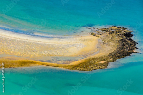 Ocean, water, sand, low tide, Aerial view of the Bissagos Archipelago (Bijagos), Guinea Bissau.  UNESCO Biosphere Reserve photo