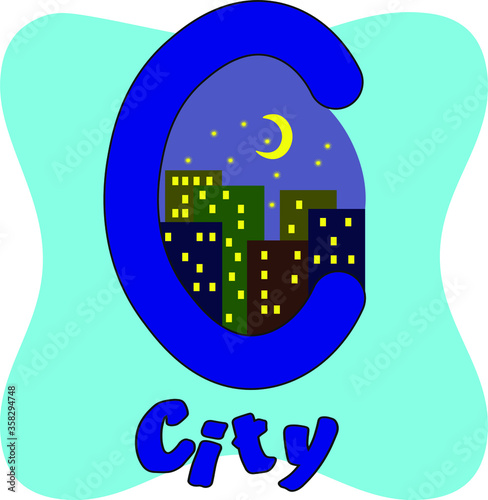 vector illustration of letters of the children's alphabet
