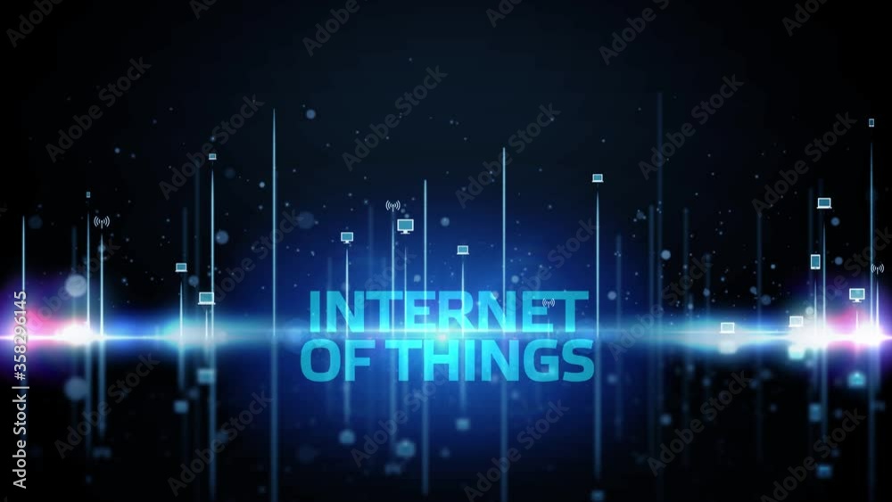 Business, Technology, Internet and network concept. Word on the virtual display of the future: Internet of things Business, Technology, Internet and network concept. Word on the virtual display of the future: Internet of things