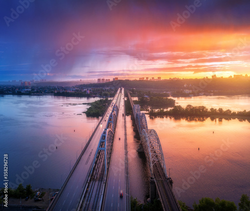 Aerial view of beautiful br...
