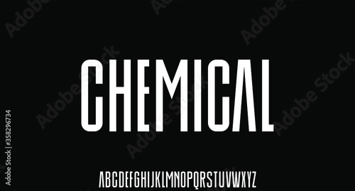 chemical, the condensed urban font modern and elegant
