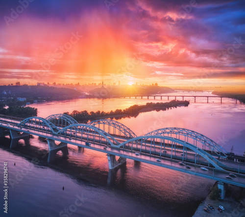 Aerial view of beautiful br...
