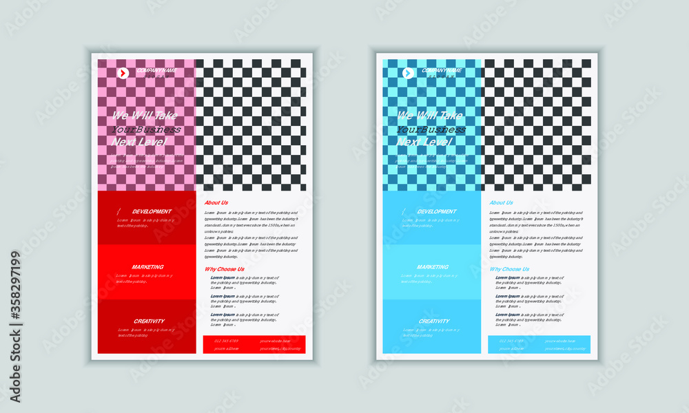 Minimal and Creative Corporate Business Flyer Design Template and Vector Pro Illustration