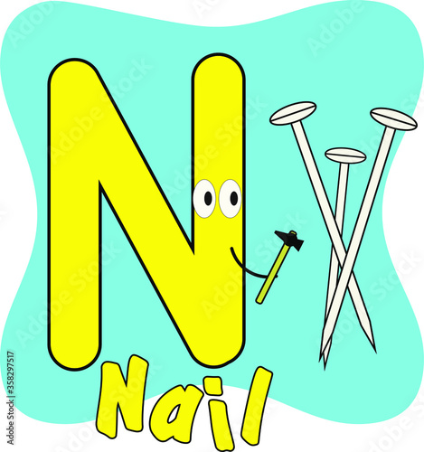 vector illustration of letters of the children's alphabet
