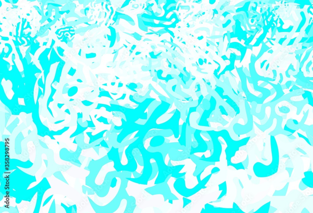 Light BLUE vector texture with abstract forms. Light BLUE vector texture with abstract forms.