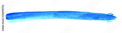 Handgemalter blauer unordentlicher Pinselstreifen