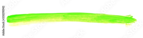 Handgemalter grün gelber unordentlicher Pinselstreifen