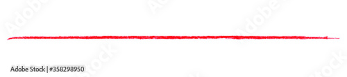 Isolierter handgemalter roter langer Streifen mit roter Farbe