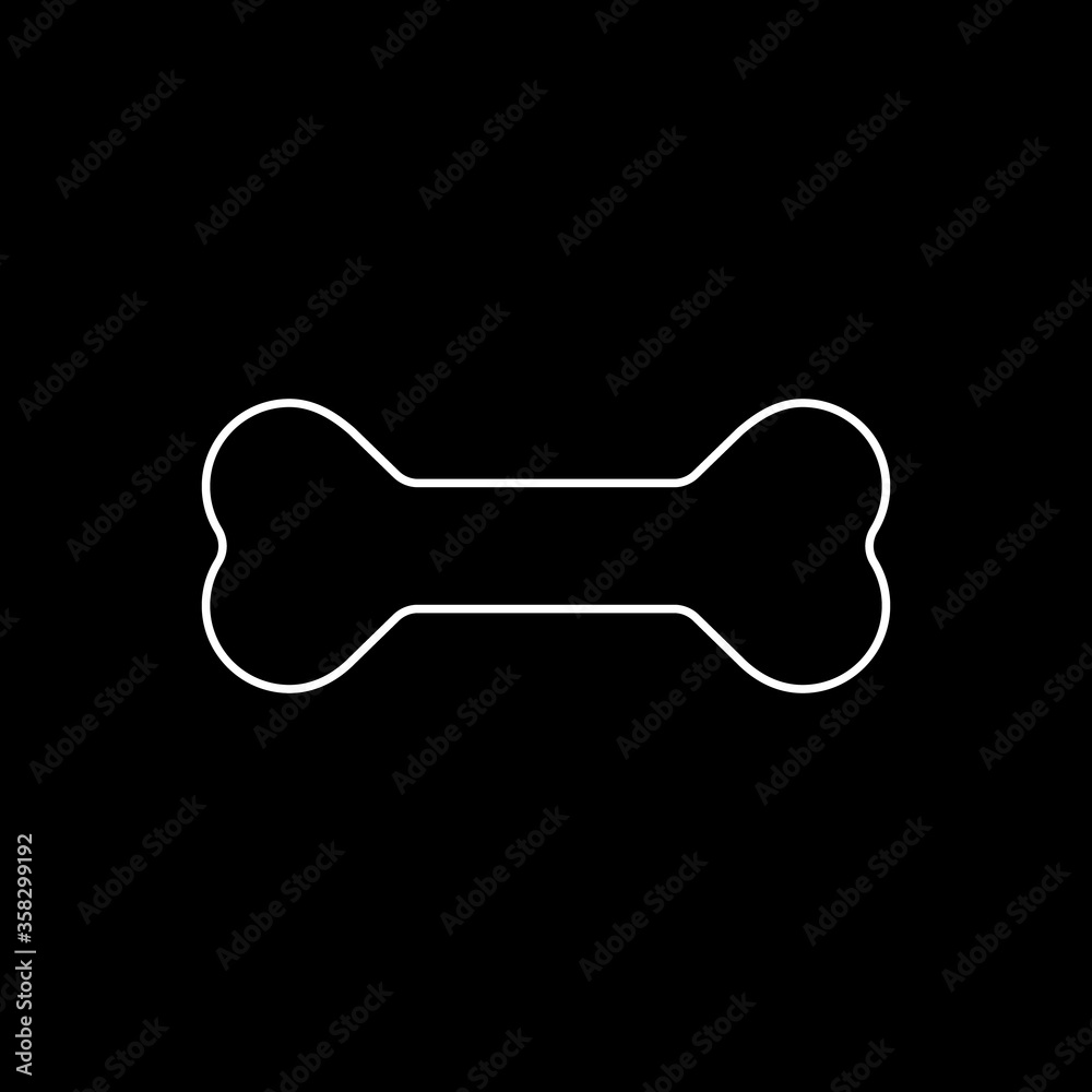 dog Bone vector icon sign symbol isolated on white dog Bone vector icon sign symbol isolated on white