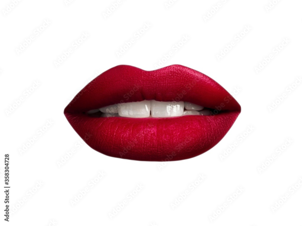 red lips isolated on white red lips isolated on white