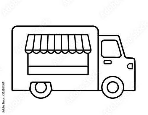 food truck simple vector icon