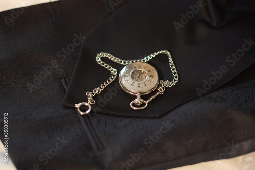 nice pocket watch with chain