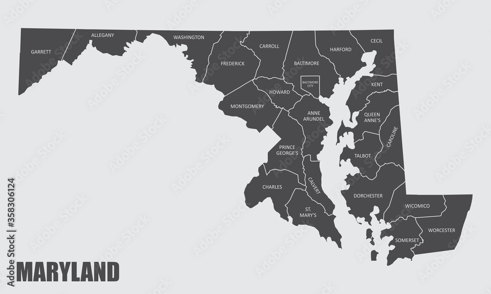 Maryland County Map