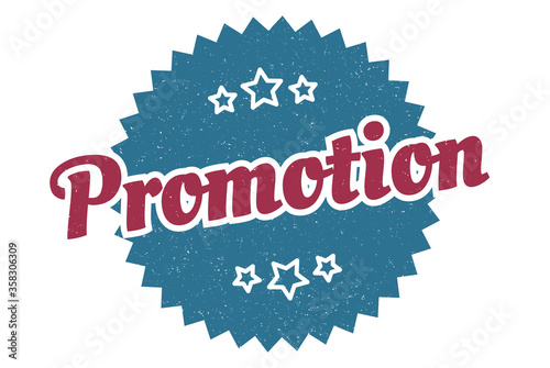 promotion sign. promotion round vintage retro label. promotion