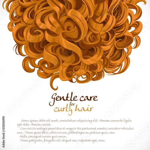 Curled hair background